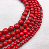 Howlite Red Calaite Round Loose Beads 4/6/8/10/12MM