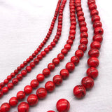 Howlite Red Calaite Round Loose Beads 4/6/8/10/12MM