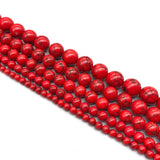 Howlite Red Calaite Round Loose Beads 4/6/8/10/12MM