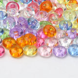 100pcs Colorful 9mm Acrylic Beads Flat Round Abacus Beads DIY Jewelry Making