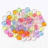 100pcs Colorful 9mm Acrylic Beads Flat Round Abacus Beads DIY Jewelry Making