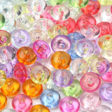 100pcs Colorful 9mm Acrylic Beads Flat Round Abacus Beads DIY Jewelry Making