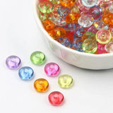 100pcs Colorful 9mm Acrylic Beads Flat Round Abacus Beads DIY Jewelry Making