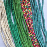 Howlite Heishi Beads 2*4/3*6/3*8MM Green Mix