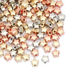 200-600Pcs Rhodium CCB Star Beads 6x3mm Acrylic Spacer Jewelry Making
