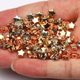 200-600Pcs Rhodium CCB Star Beads 6x3mm Acrylic Spacer Jewelry Making