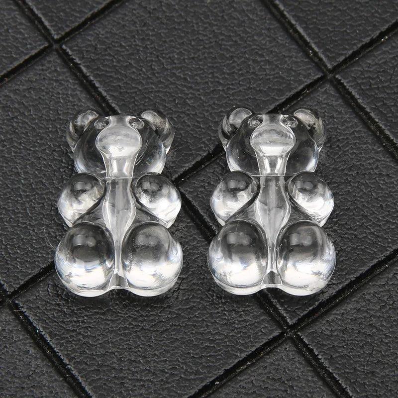 10-50pcs Transparent Bear Resin Beads Spacer for Jewelry Making