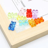 10-50pcs Transparent Bear Resin Beads Spacer for Jewelry Making