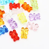 10-50pcs Transparent Bear Resin Beads Spacer for Jewelry Making