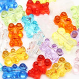 10-50pcs Transparent Bear Resin Beads Spacer for Jewelry Making