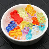 10-50pcs Transparent Bear Resin Beads Spacer for Jewelry Making
