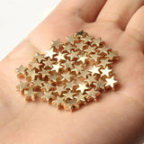100pcs 6*3mm Silver Star Spacer Beads Jewelry Making DIY