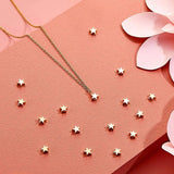 100pcs 6*3mm Silver Star Spacer Beads Jewelry Making DIY