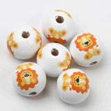 10pcs 15mm Cartoon Animal Wood Beads DIY Accessories