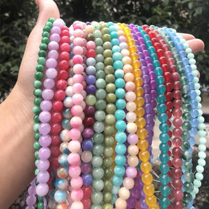 Natural Stone Beads Round Spacer Beads for DIY Bracelet