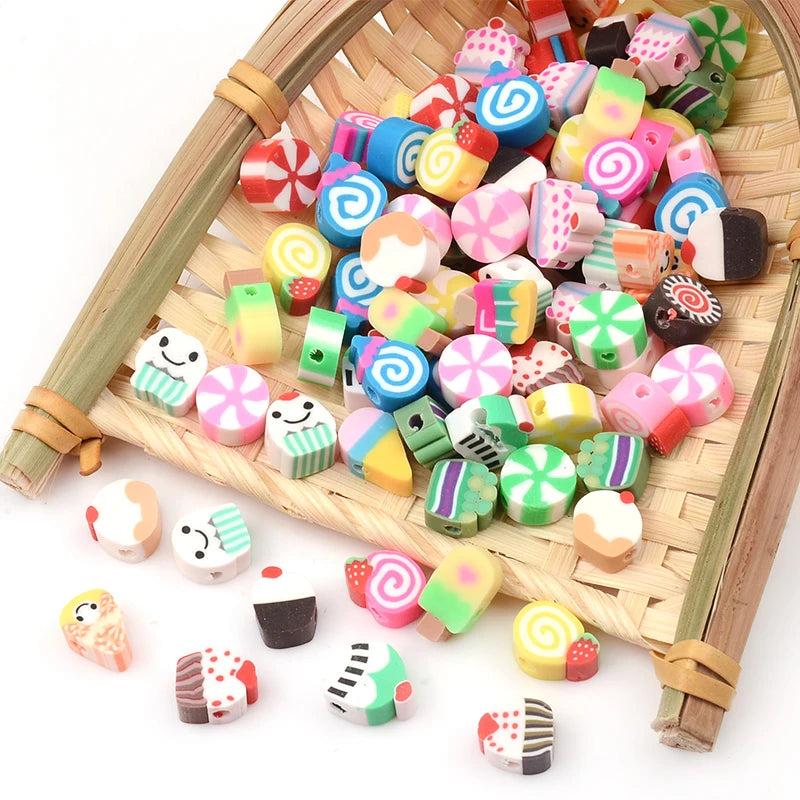 30Pcs/Lot Soft Clay Beads for Jewelry Making DIY Necklace Bracelets
