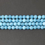 Chalcedony Round Beads for DIY Jewelry Making - Aquamarine Stone