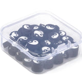 Tai Chi Polymer Clay Beads Flat Round Yin Yang Spacer Loose Beads 50pcs/box
