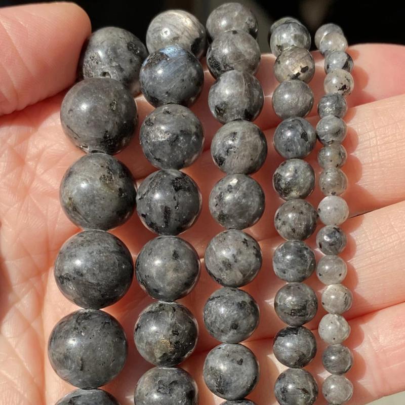 Labradorite Stone Beads Round Loose Spacer Beads 15''