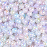 100Pcs 8mm Aurora Acrylic Spacer Beads for Jewelry Making DIY