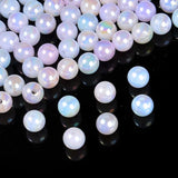 100Pcs 8mm Aurora Acrylic Spacer Beads for Jewelry Making DIY