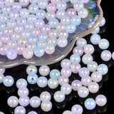 100Pcs 8mm Aurora Acrylic Spacer Beads for Jewelry Making DIY