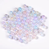 100Pcs 8mm Aurora Acrylic Spacer Beads for Jewelry Making DIY