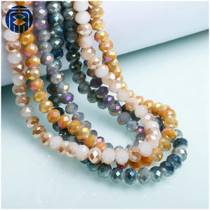 JuleeCrystal 4mm 6mm Faceted Glass Beads for Jewelry Making