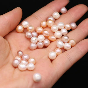 20pcs Natural Glossy Pearl Beads Round Shape AA Freshwater Loose Pearl Beads