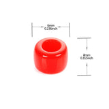 100Pcs 6x8mm Large Hole Beads Cylindrical Acrylic Spacer for Jewelry Making