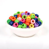 100Pcs 6x8mm Large Hole Beads Cylindrical Acrylic Spacer for Jewelry Making