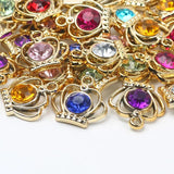 Mixed Colored Crown Pendants CCB Acrylic Beads 19mm 10pcs Jewelry Supplies