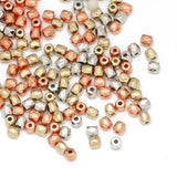 300Pcs 4x4mm Metal Faceted CCB Acrylic Beads Jewelry Making DIY
