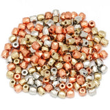 300Pcs 4x4mm Metal Faceted CCB Acrylic Beads Jewelry Making DIY