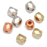 300Pcs 4x4mm Metal Faceted CCB Acrylic Beads Jewelry Making DIY