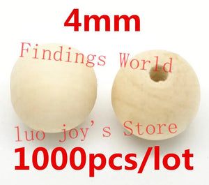 Natural Wooden Beads 4-50mm Wood Loose Spacer Beads For Jewelry Making DIY