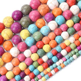 Multicolor Turquoises Stone Beads Loose Spacer Round Beads For DIY Gift