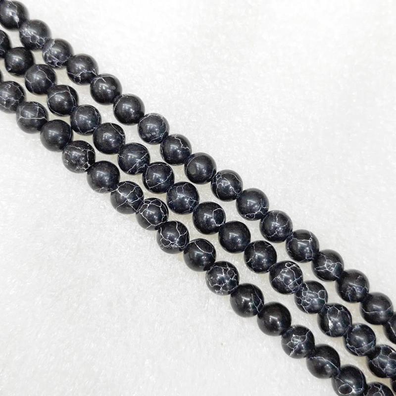 Green Stone Loose Pearls 6-10mm Jewelry Necklace DIY Bracelet Fittings