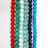 Green Stone Loose Pearls 6-10mm Jewelry Necklace DIY Bracelet Fittings