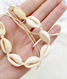 Natural Oval Shell Beads Without Holes Charm Cowrie Conch Loose Spacer Beads