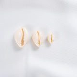 Natural Oval Shell Beads Without Holes Charm Cowrie Conch Loose Spacer Beads