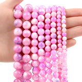 6/8/10/12mm Rose Purple Persian Jade Loose Spacer Beads