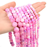 6/8/10/12mm Rose Purple Persian Jade Loose Spacer Beads