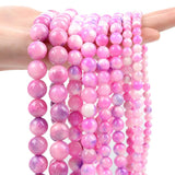 6/8/10/12mm Rose Purple Persian Jade Loose Spacer Beads