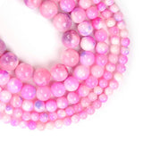 6/8/10/12mm Rose Purple Persian Jade Loose Spacer Beads