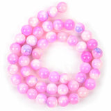 6/8/10/12mm Rose Purple Persian Jade Loose Spacer Beads