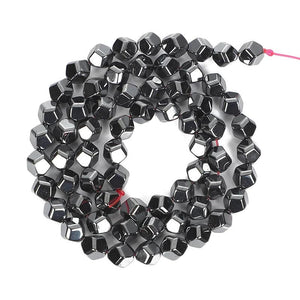 8-Side Faceted Hematite Spacer Bead 2-6MM