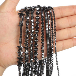 8-Side Faceted Hematite Spacer Bead 2-6MM