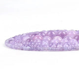 Angelite Stone Light Purple Round Beads 15'' Strand