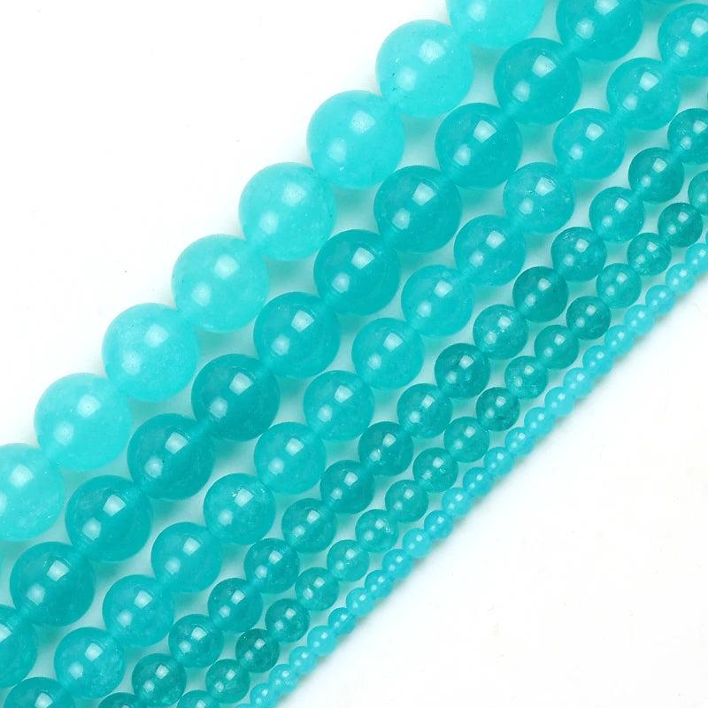 Angelite Stone Beads Round Loose Spacer Bead 15''Strand